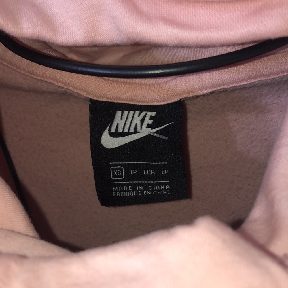 Nike pink sweatshirt Hoodie Gold long sleeve Pocket size XS gold shimmer cowl​ - Picture 3 of 5